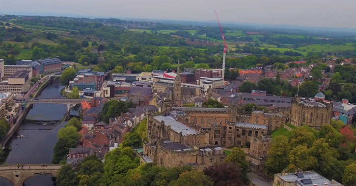 aerial view of Durham City